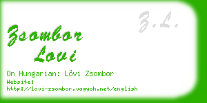 zsombor lovi business card